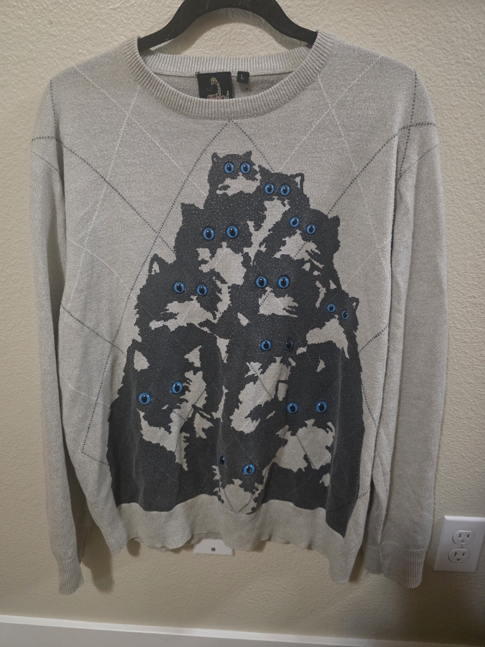 Pretty Snake Crazy Kitty Sweater Urban Outfitters 2013 Size L